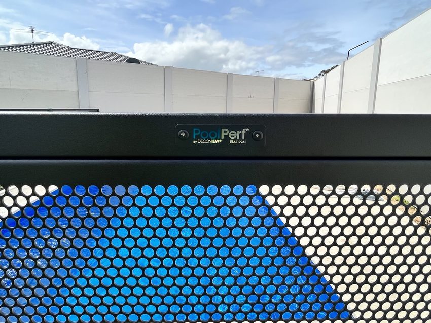 Pure Perf pool fencing in Textured Black around a Newcastle pool