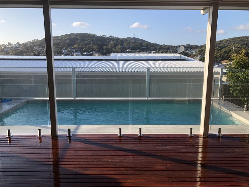 Pure Perf and frameless glass pool fence combination, Newcastle